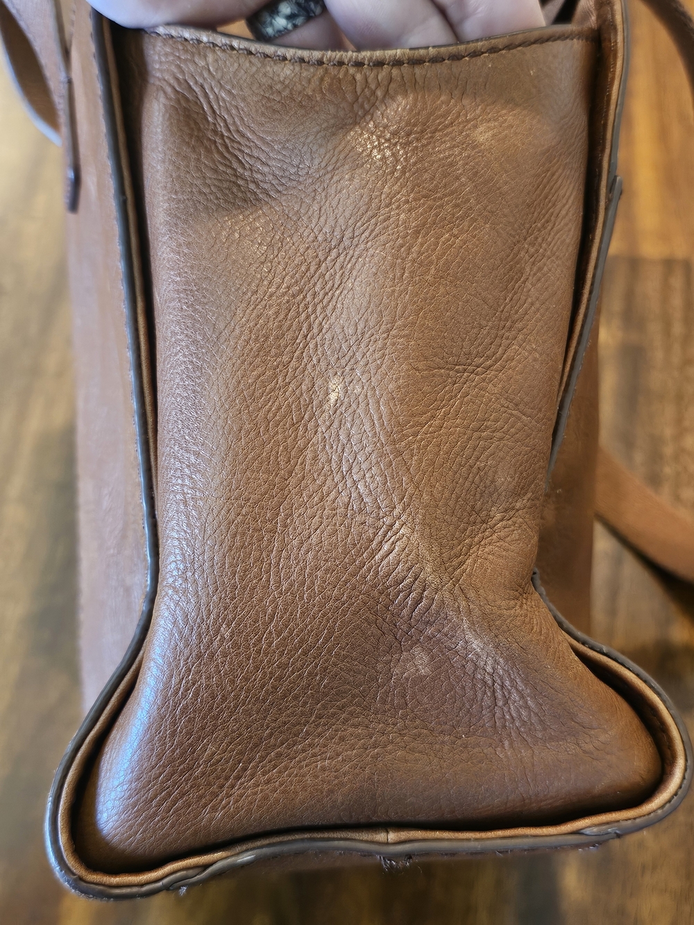 Fossil Brown Leather Satchel Crossbody Bag - Picture 5 of 10